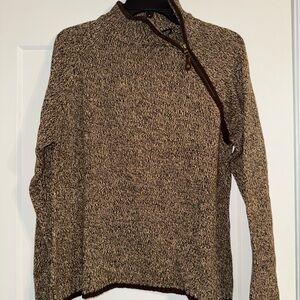 Vintage JEANNE PIERRE Brown Cowl Neck Sweater